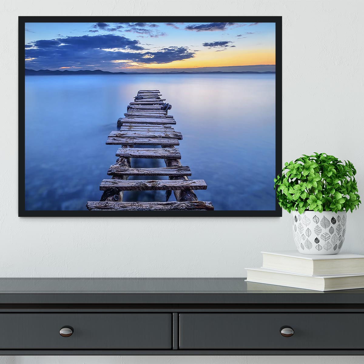 Pier Framed Print - Canvas Art Rocks - 2