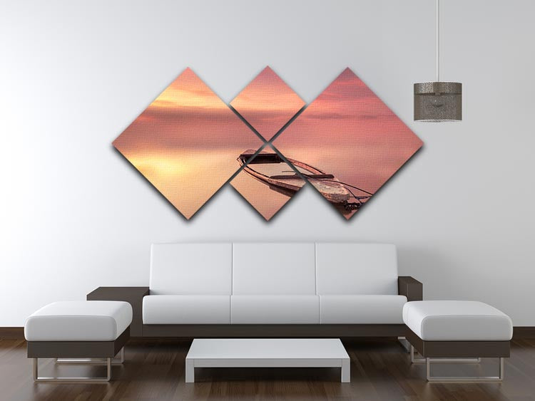 The Boat 4 Square Multi Panel Canvas - Canvas Art Rocks - 3