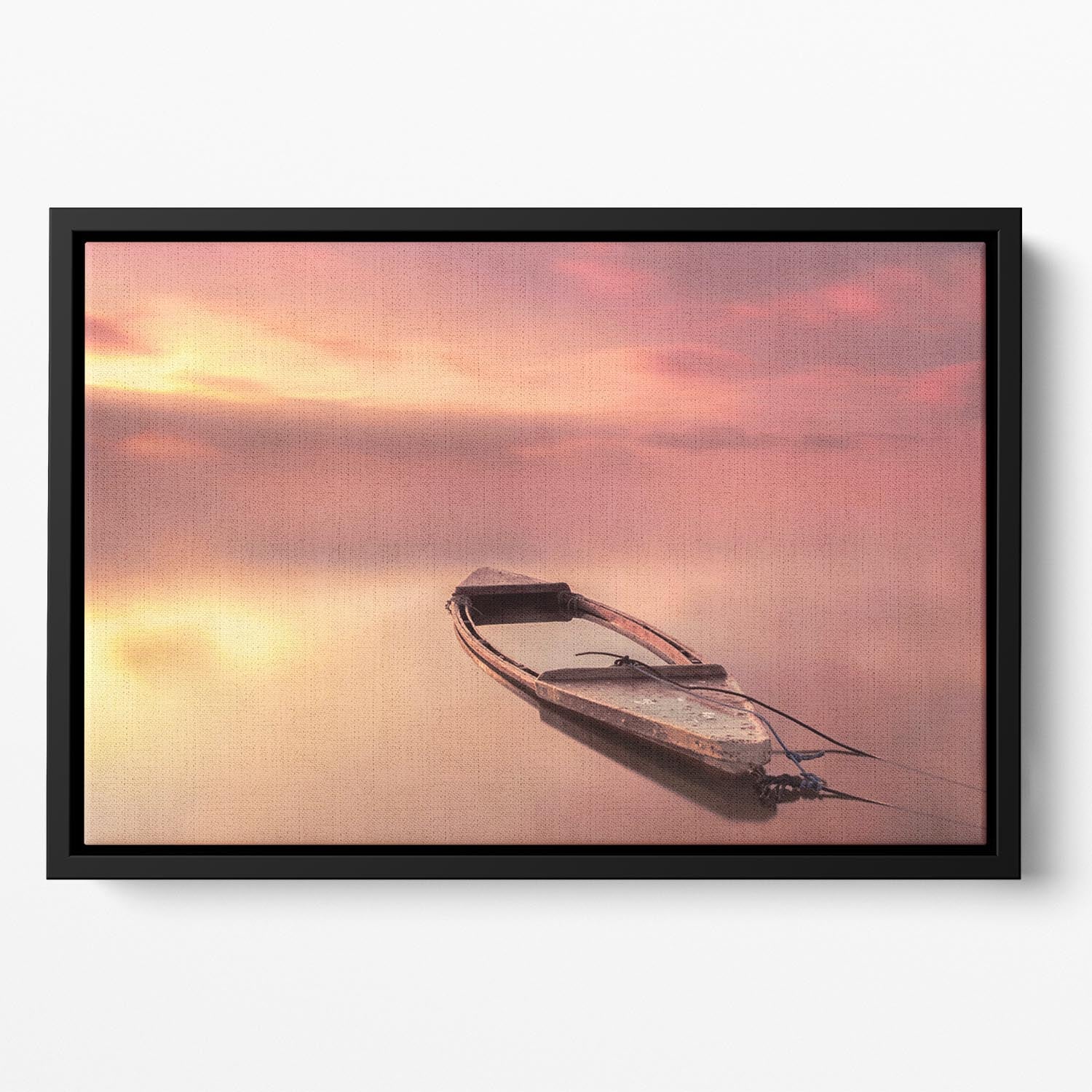 The Boat Floating Framed Canvas - Canvas Art Rocks - 2