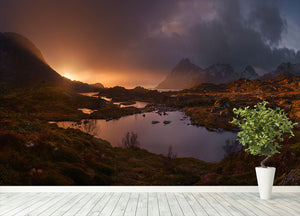 Sunrise Over Lofoten Wall Mural Wallpaper - Canvas Art Rocks - 4