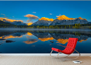 A Perfect Morning In Canadian Rockies Wall Mural Wallpaper - Canvas Art Rocks - 2