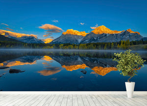 A Perfect Morning In Canadian Rockies Wall Mural Wallpaper - Canvas Art Rocks - 4