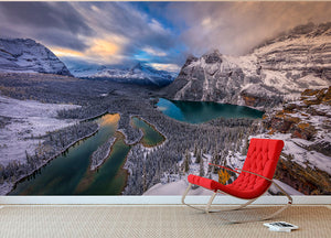 Lake Ohara Wall Mural Wallpaper - Canvas Art Rocks - 2