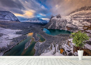 Lake Ohara Wall Mural Wallpaper - Canvas Art Rocks - 4