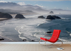 Morning View From Ecola Point Wall Mural Wallpaper - Canvas Art Rocks - 2