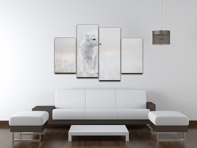 Fox Looking around 4 Split Panel Canvas - Canvas Art Rocks - 3