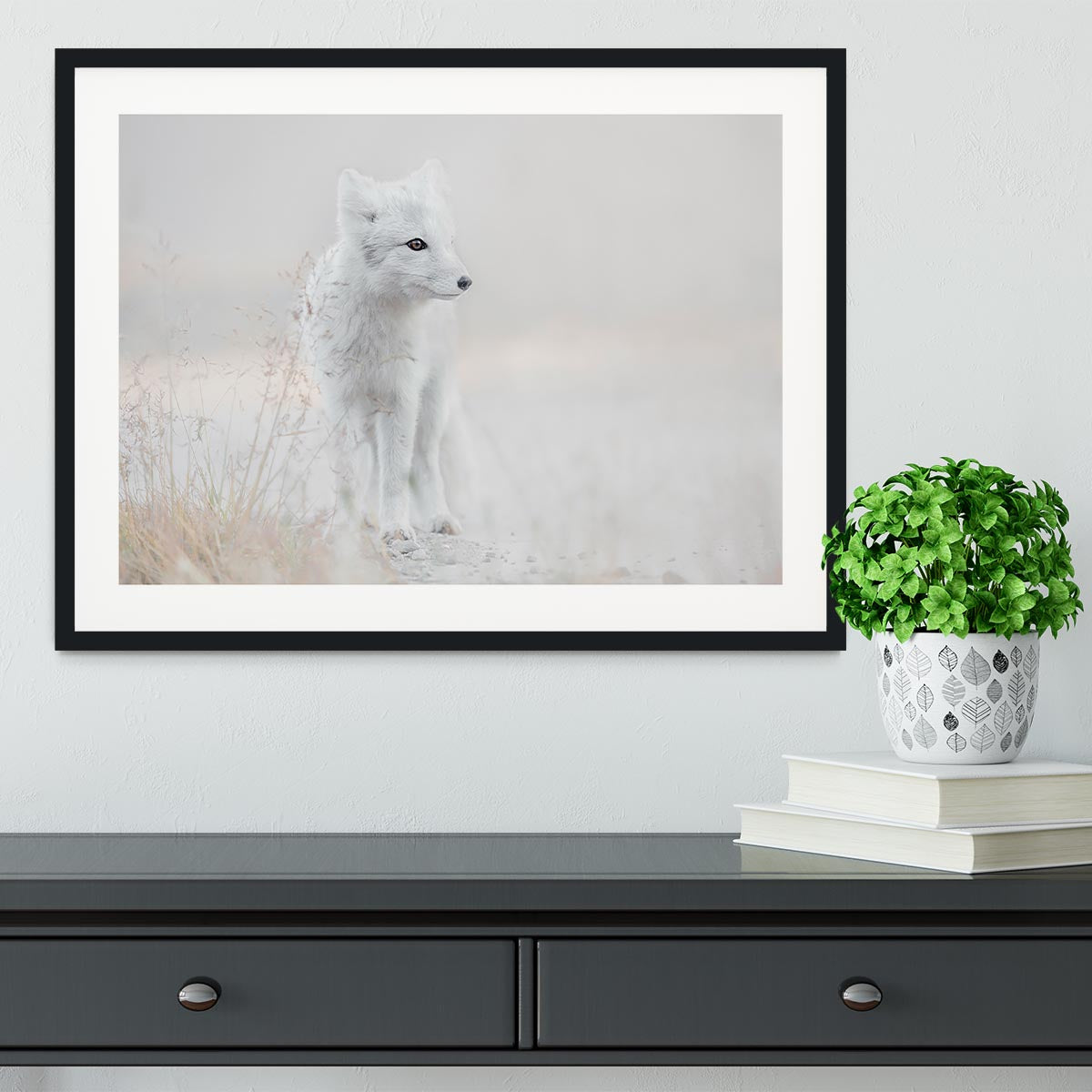 Fox Looking around Framed Print - Canvas Art Rocks - 1