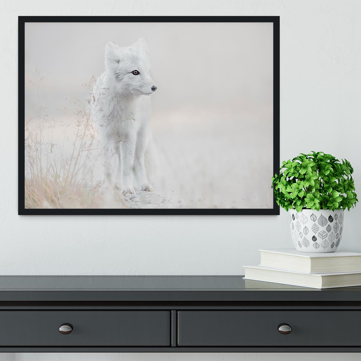 Fox Looking around Framed Print - Canvas Art Rocks - 2