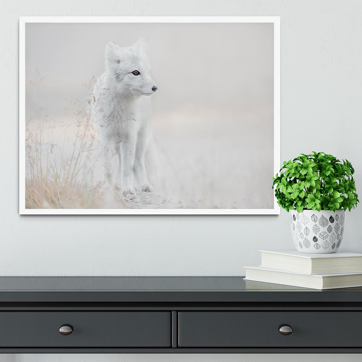 Fox Looking around Framed Print - Canvas Art Rocks -6