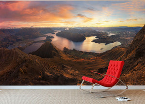 Roy's Peak Panorama View Wall Mural Wallpaper - Canvas Art Rocks - 2