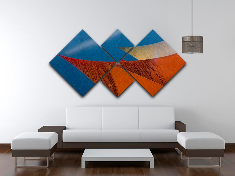 Whimsical Points 4 Square Multi Panel Canvas - Canvas Art Rocks - 3