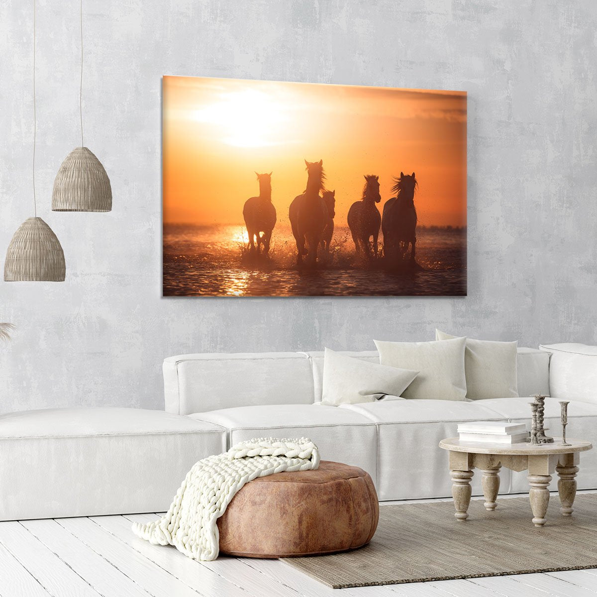 Horse Camargue angels Canvas Print or Poster - Canvas Art Rocks - 6