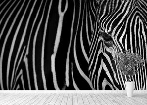 Zebra Pattern Wall Mural Wallpaper - Canvas Art Rocks - 4