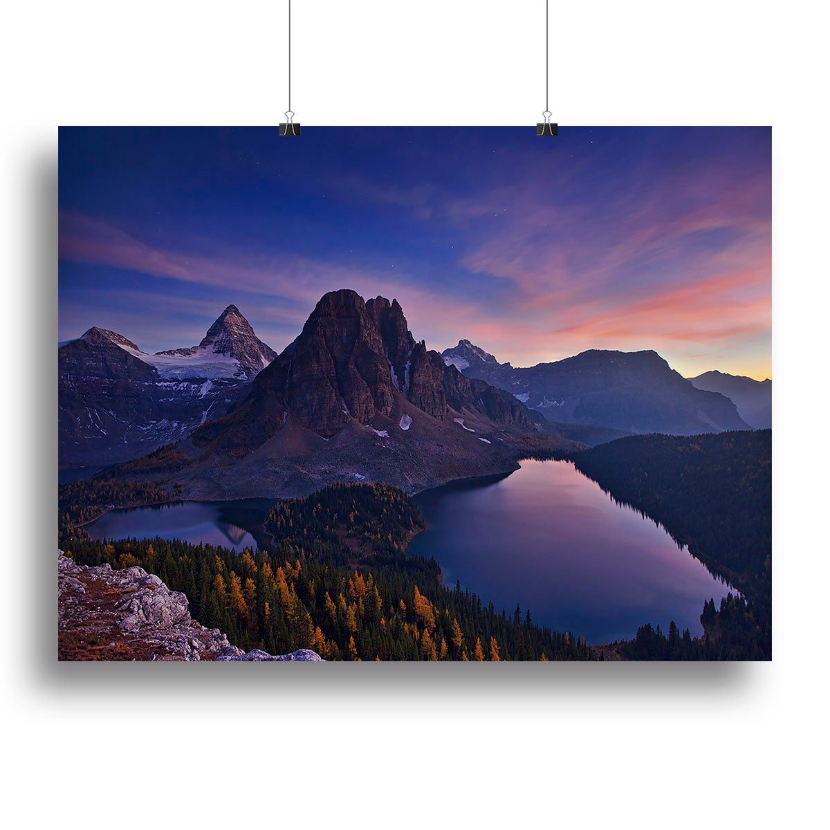 Twilight At Mount Assiniboine Canvas Print or Poster - Canvas Art Rocks - 2