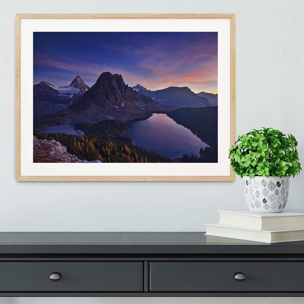 Twilight At Mount Assiniboine Framed Print - Canvas Art Rocks - 3