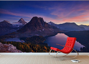 Twilight At Mount Assiniboine Wall Mural Wallpaper - Canvas Art Rocks - 2