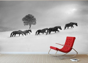 Icelandic Horses Wall Mural Wallpaper - Canvas Art Rocks - 2