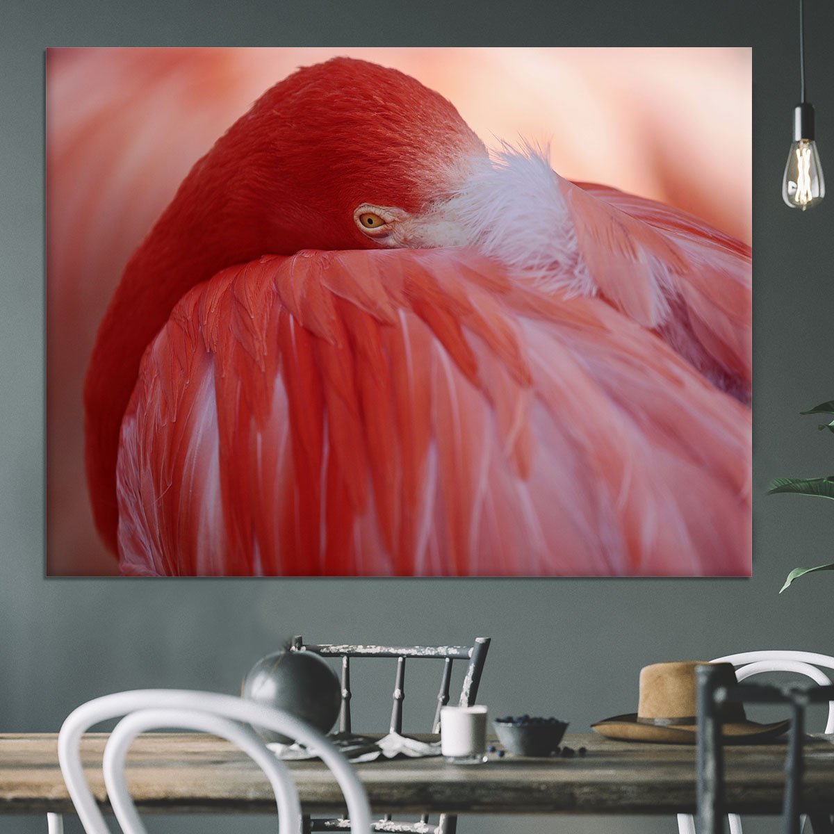 Red Flamingo Canvas Print or Poster - Canvas Art Rocks - 3