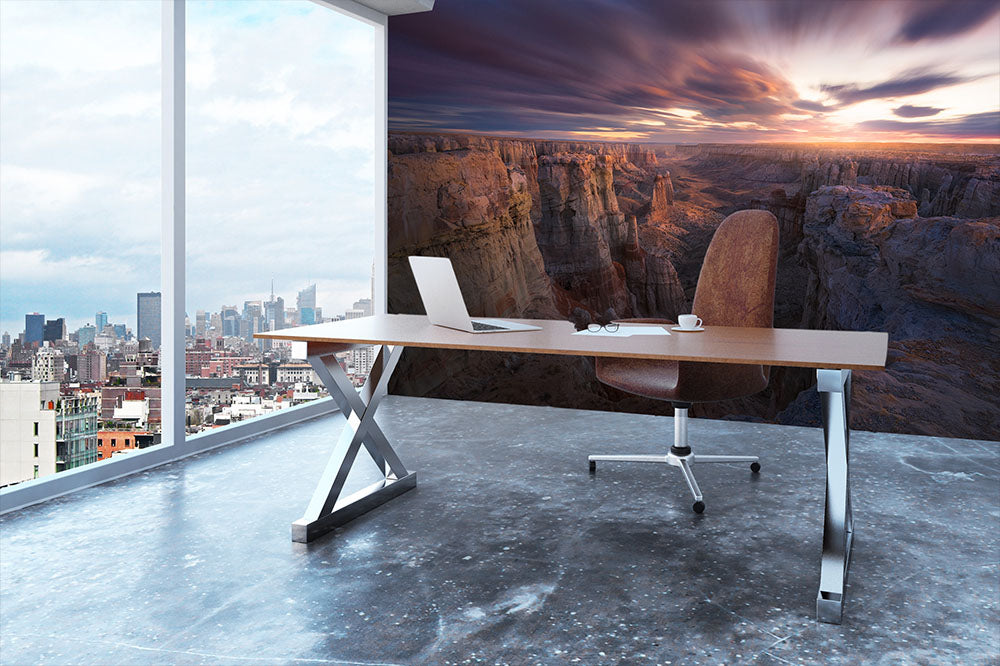 Canvas Rasom Note Above And Beyond Valley Wall Mural Wallpaper | Canvas Art Rocks ...