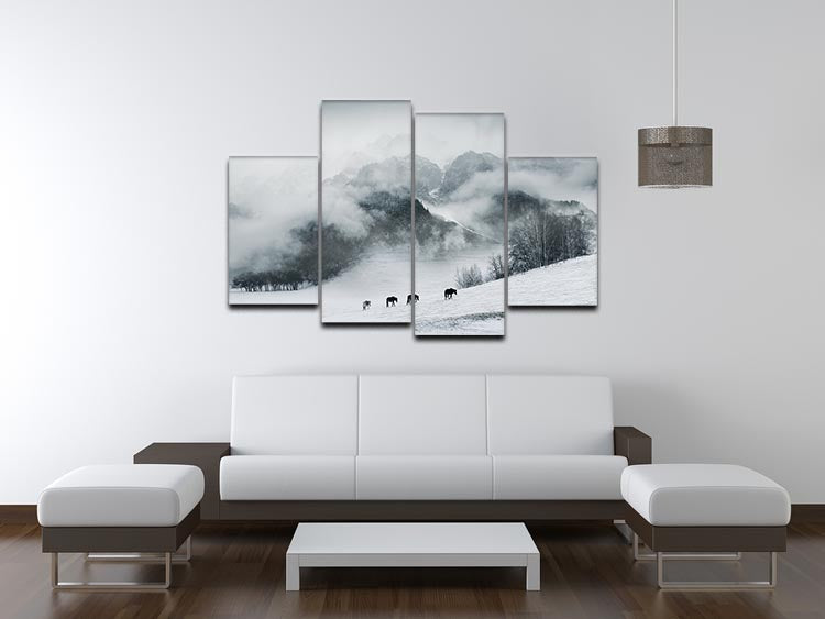 The Hard Way 4 Split Panel Canvas - Canvas Art Rocks - 3