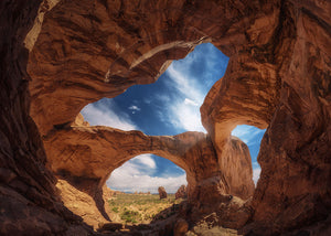 Double Arch Wall Mural Wallpaper - Canvas Art Rocks - 1