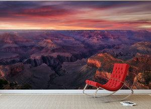 Canyon On Fire Wall Mural Wallpaper - Canvas Art Rocks - 2