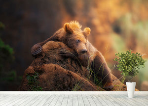 Bear portrait Wall Mural Wallpaper - Canvas Art Rocks - 4