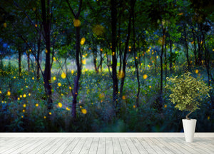 Magic Fireflies Wall Mural Wallpaper - Canvas Art Rocks - 4