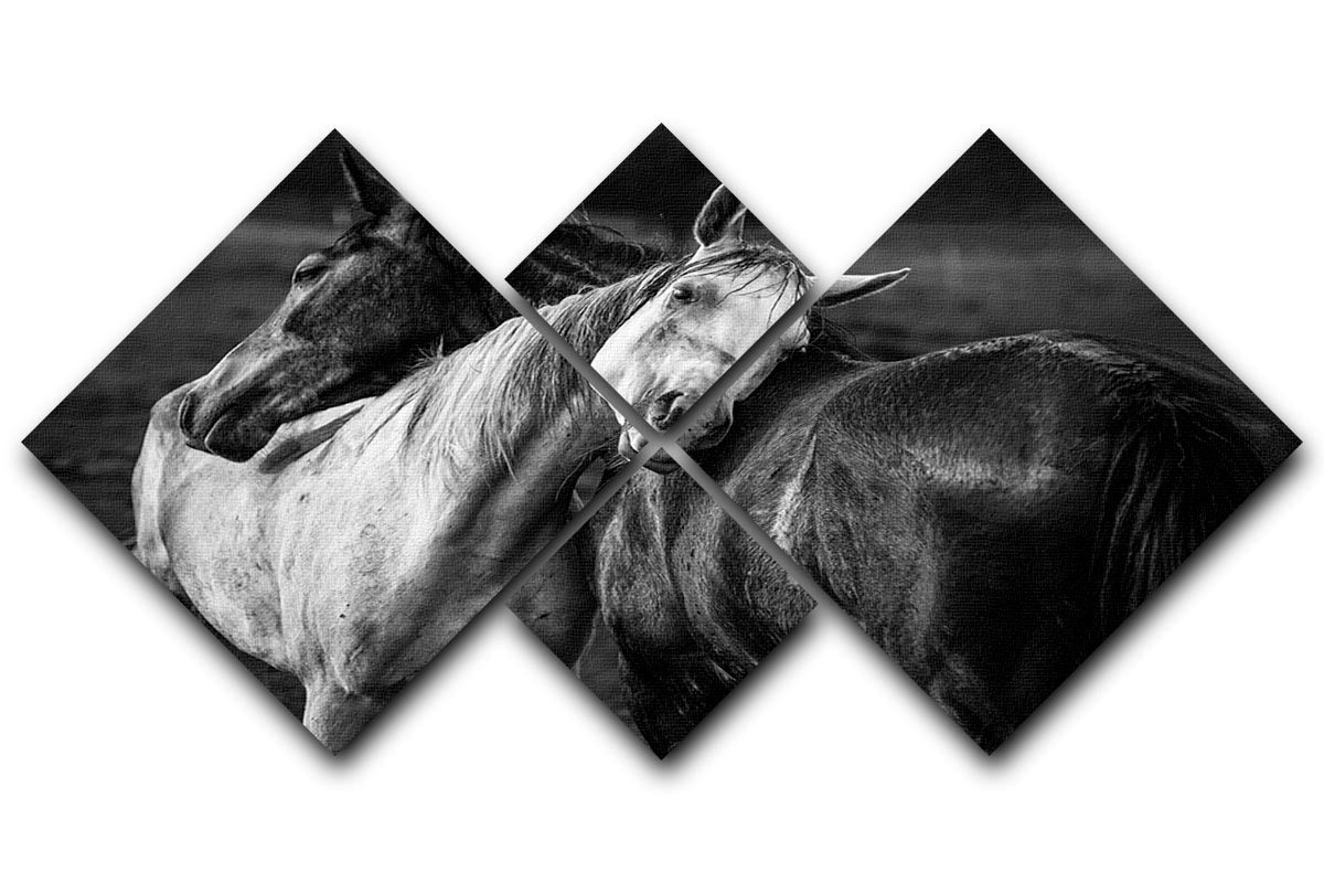 Warm rain 4 Square Multi Panel Canvas - Canvas Art Rocks - 1