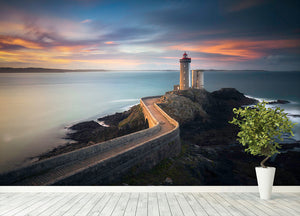 Le Phare Du Petit Minou Wall Mural Wallpaper - Canvas Art Rocks - 4