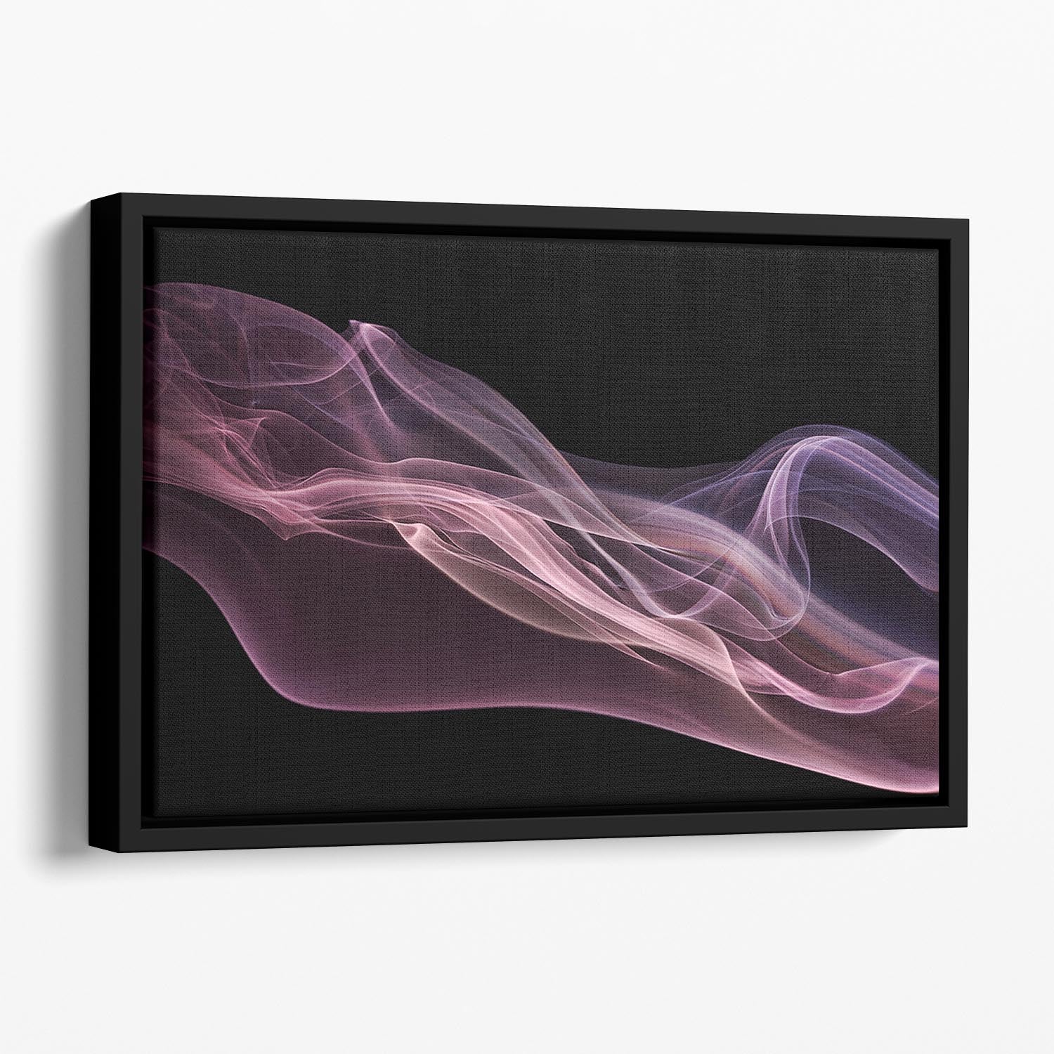 Floating Purple In Pink Floating Framed Canvas - Canvas Art Rocks - 1