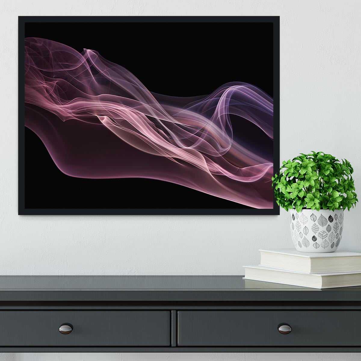 Floating Purple In Pink Framed Print - Canvas Art Rocks - 2