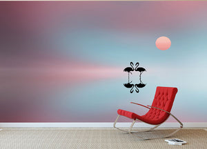 Flamingo Wall Mural Wallpaper - Canvas Art Rocks - 2