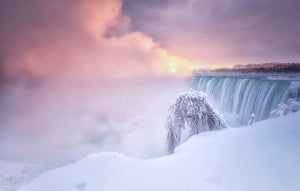 Sunrise At Niagara Falls Wall Mural Wallpaper - Canvas Art Rocks - 1