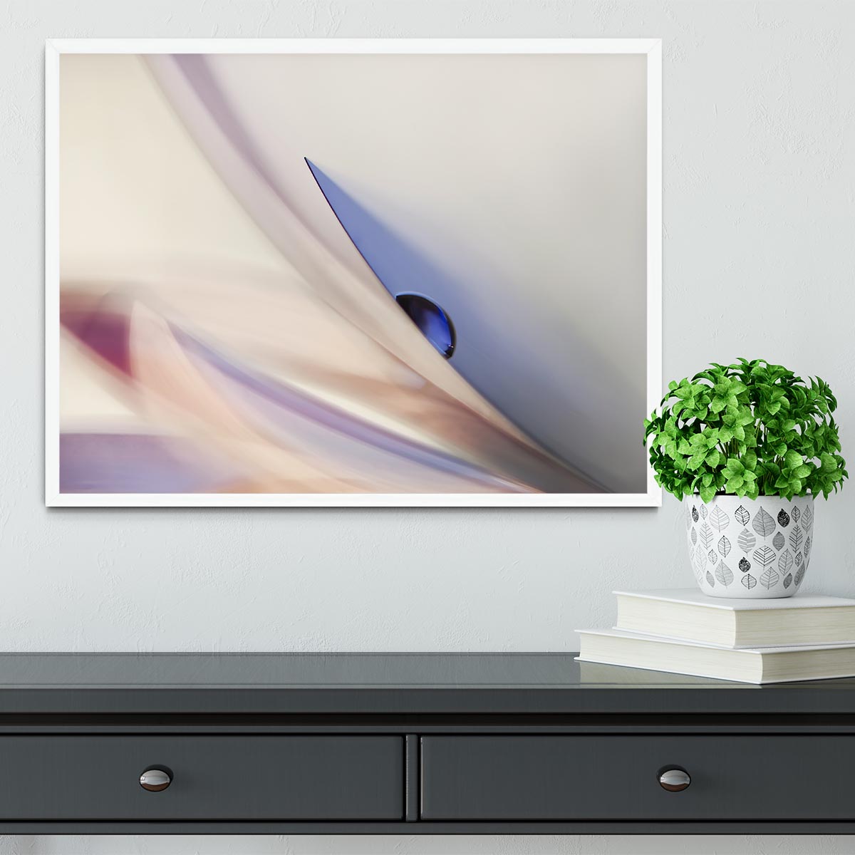 The Blue Drop Framed Print - Canvas Art Rocks -6