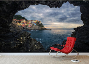 I Love Manarola Wall Mural Wallpaper - Canvas Art Rocks - 2