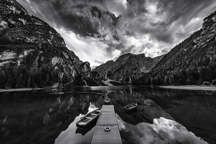 Braies' Shades Of Grey Wall Mural Wallpaper