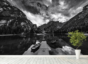 Braies' Shades Of Grey Wall Mural Wallpaper - Canvas Art Rocks - 4