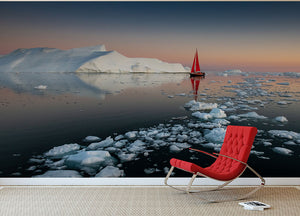 Summer Night In Greenland Wall Mural Wallpaper - Canvas Art Rocks - 2