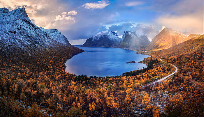 Autumn In Senja Wall Mural Wallpaper