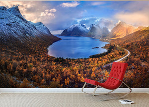 Autumn In Senja Wall Mural Wallpaper - Canvas Art Rocks - 2