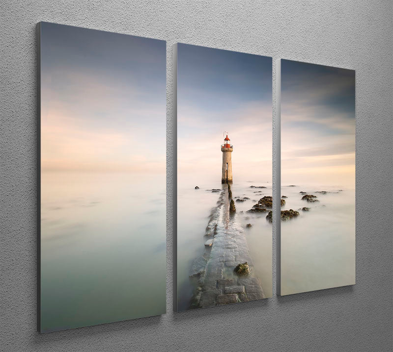 Lighthouse 3 Split Panel Canvas Print - Canvas Art Rocks - 2