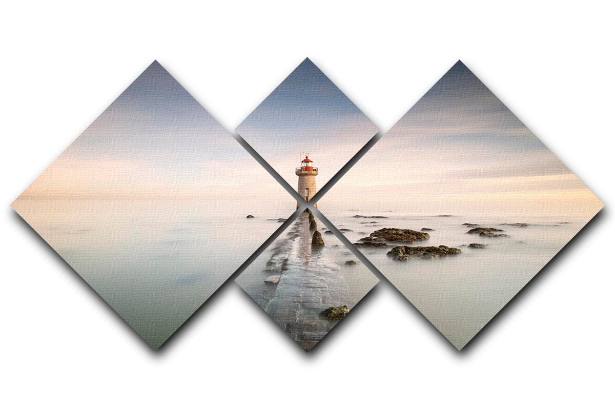Lighthouse 4 Square Multi Panel Canvas - Canvas Art Rocks - 1