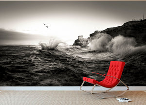 Waves Wall Mural Wallpaper - Canvas Art Rocks - 2