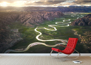 Eighteen Bends Of Waterway Wall Mural Wallpaper - Canvas Art Rocks - 2