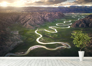 Eighteen Bends Of Waterway Wall Mural Wallpaper - Canvas Art Rocks - 4