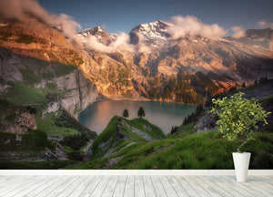 Oeschinensee Wall Mural Wallpaper - Canvas Art Rocks - 4