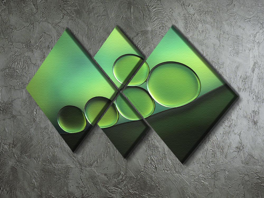 Black Spot 4 Square Multi Panel Canvas - Canvas Art Rocks - 2
