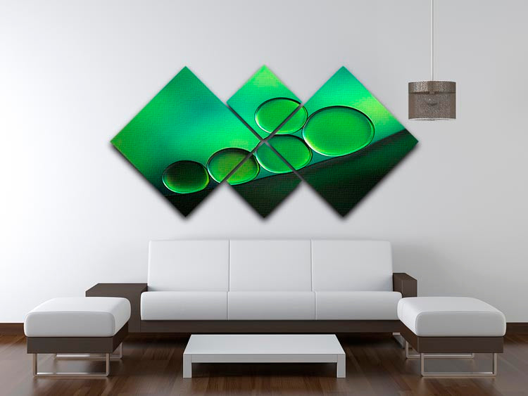 Black Spot 4 Square Multi Panel Canvas - Canvas Art Rocks - 3