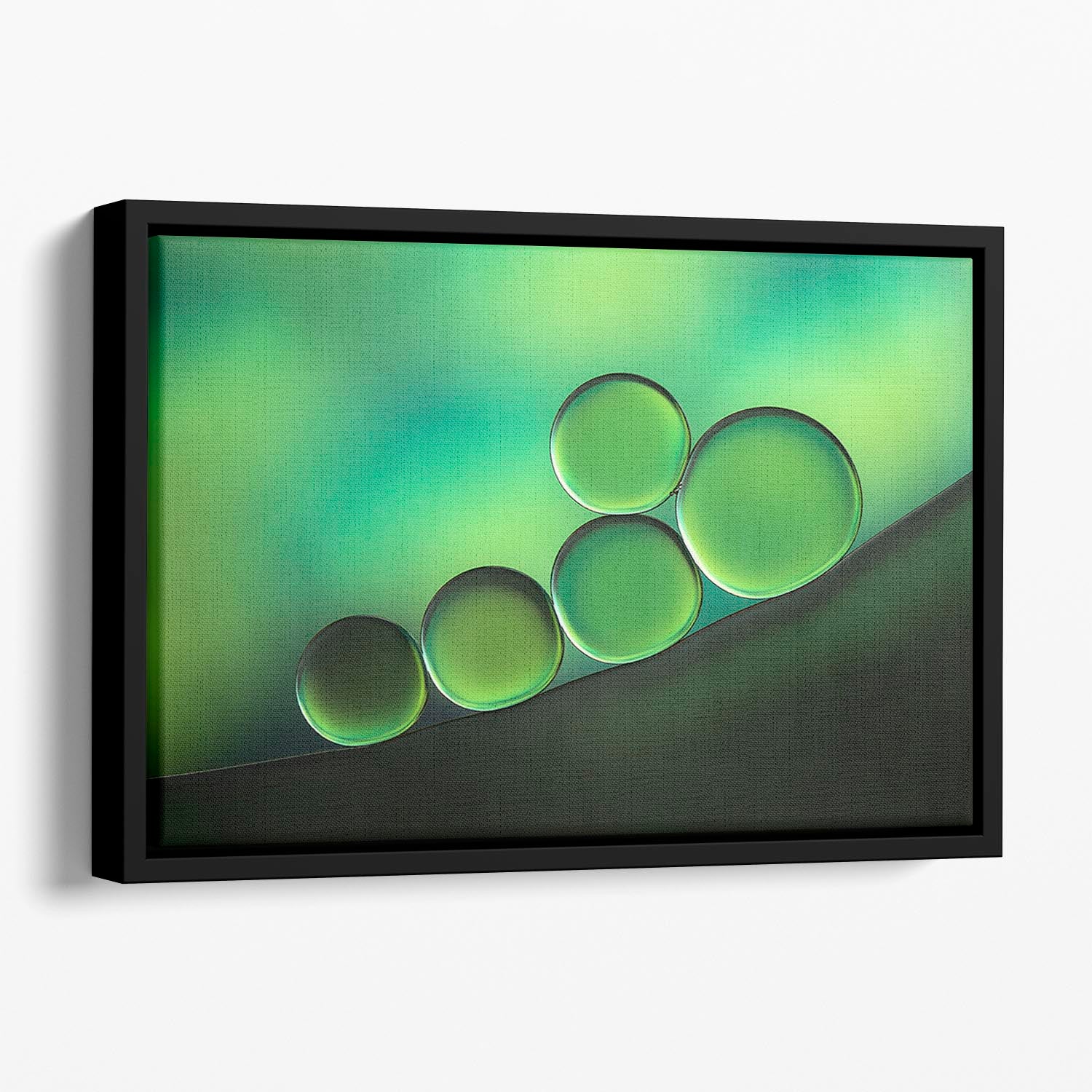 Black Spot Floating Framed Canvas - Canvas Art Rocks - 1